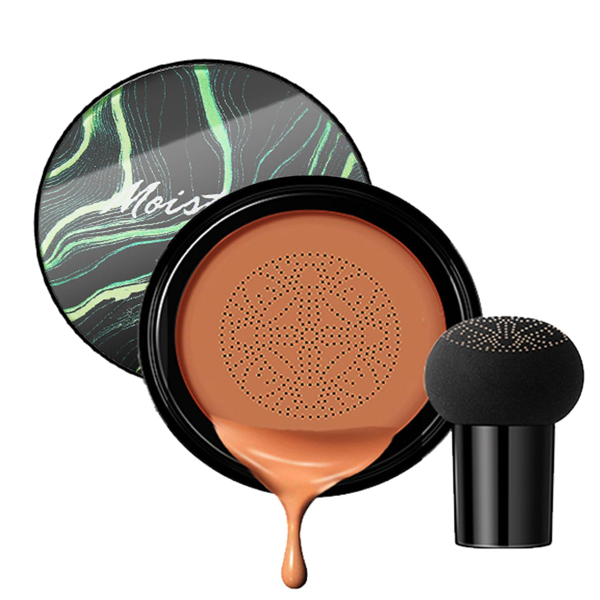 Nvyue Air Cushion Cc Cream Foundation - Waterproof Bb Cream, Dark Bronze, 20G, Full Coverage