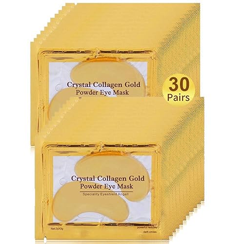 Felico Gold Under Eye Patches - 30 Pairs Collagen Gel Masks for Dark Circles & Puffiness