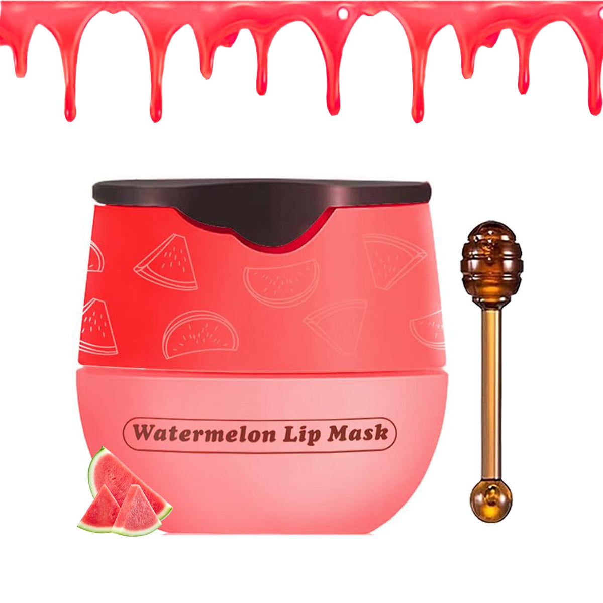 Tirdet Watermelon Bee Lip Balm - Exfoliating Overnight Mask, 1 Fl Oz, Hydrating & Soothing