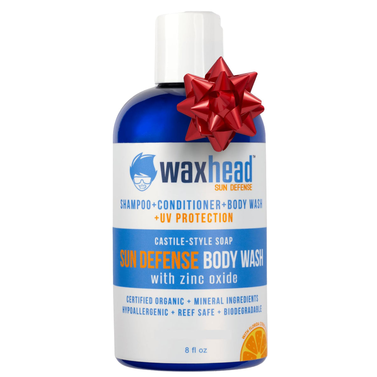 Waxhead Zinc Soap - Spf Body Wash & Scalp Sunscreen, Antifungal, Biodegradable, 8Oz