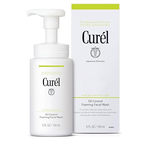 Curel Oil Control Foaming Face Wash For Dry, Sensitive Skin - 5 Oz, Gentle Cleanser For All