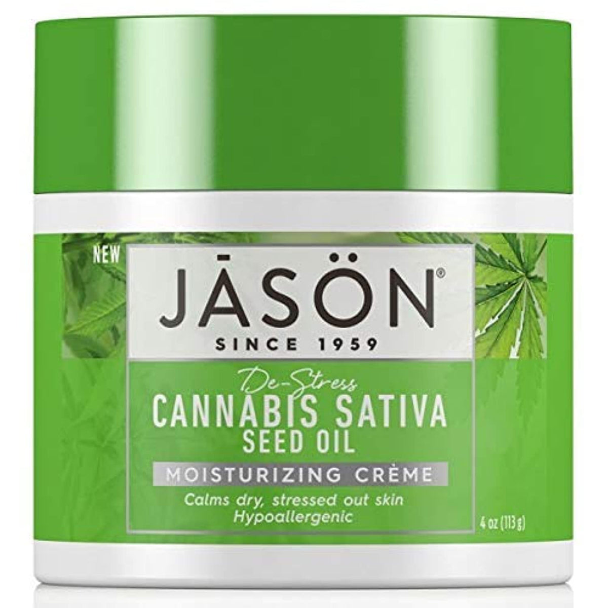 Jason Cannabis Sativa Seed Oil Moisturizing Creme, 4 Oz Hydrating Skin Care