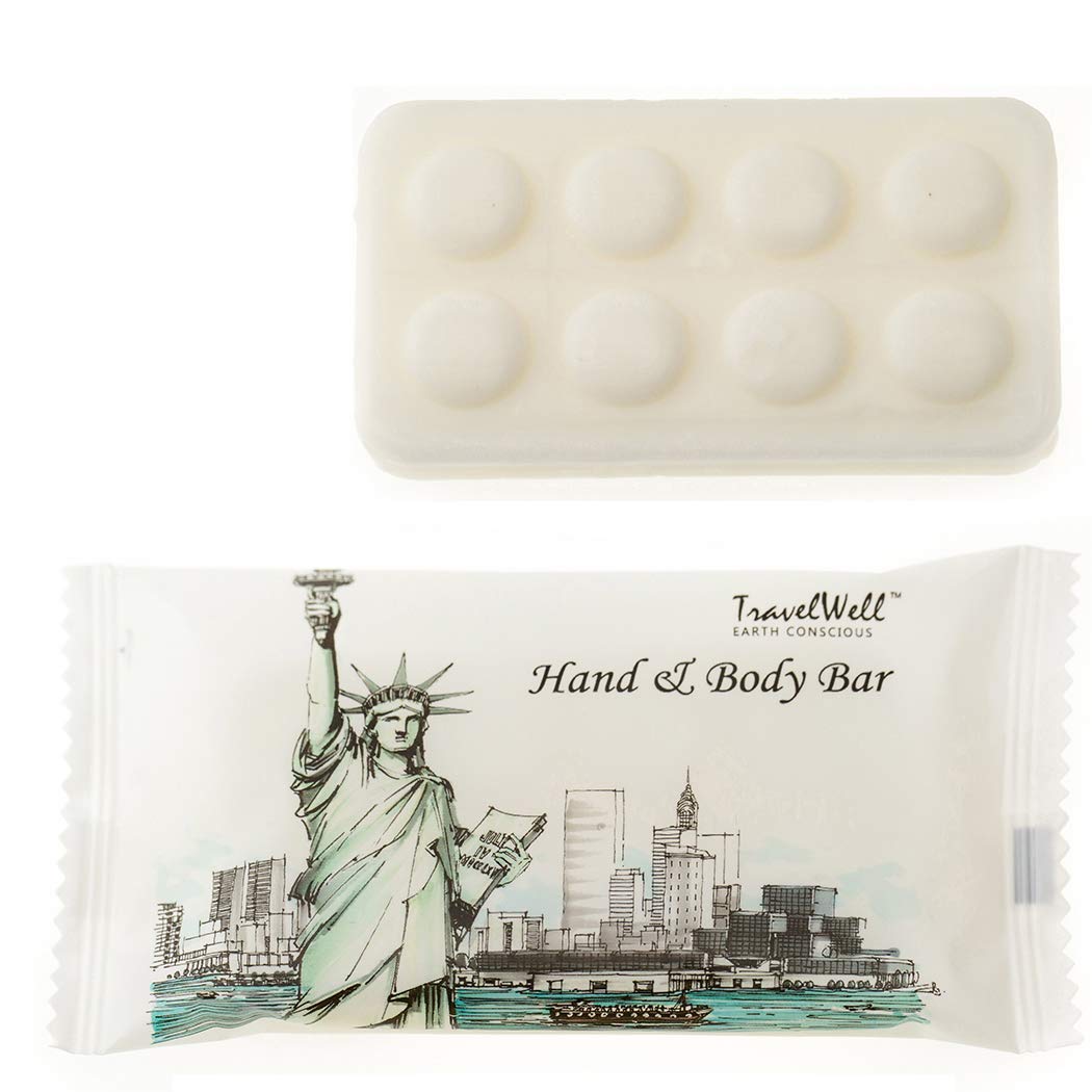 Travelwell 100 Pack Travel Size Bar Soap - Individually Wrapped For Hotels & Airbnb