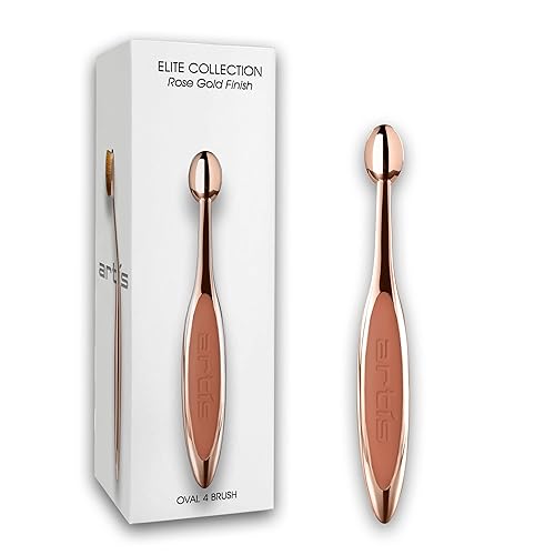 Artis Elite Rose Gold Oval 4 Brush - Premium Metal Makeup Tool For Flawless Application