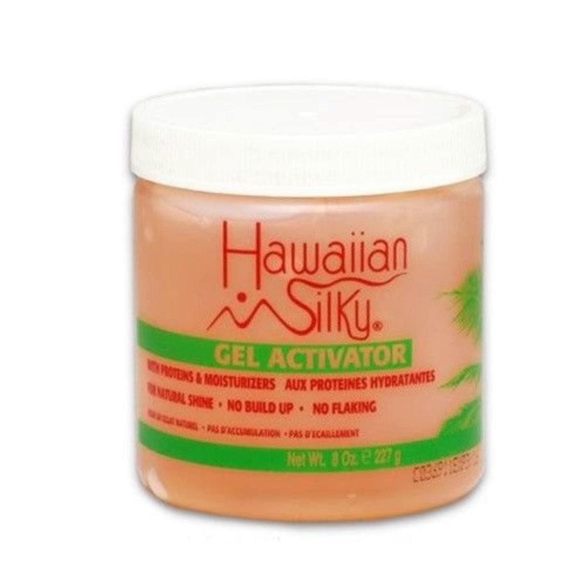 Hawaiian Silky Pink Gel Activator, 8 Ounce - Moisturizing Hair Gel For Defined Curls