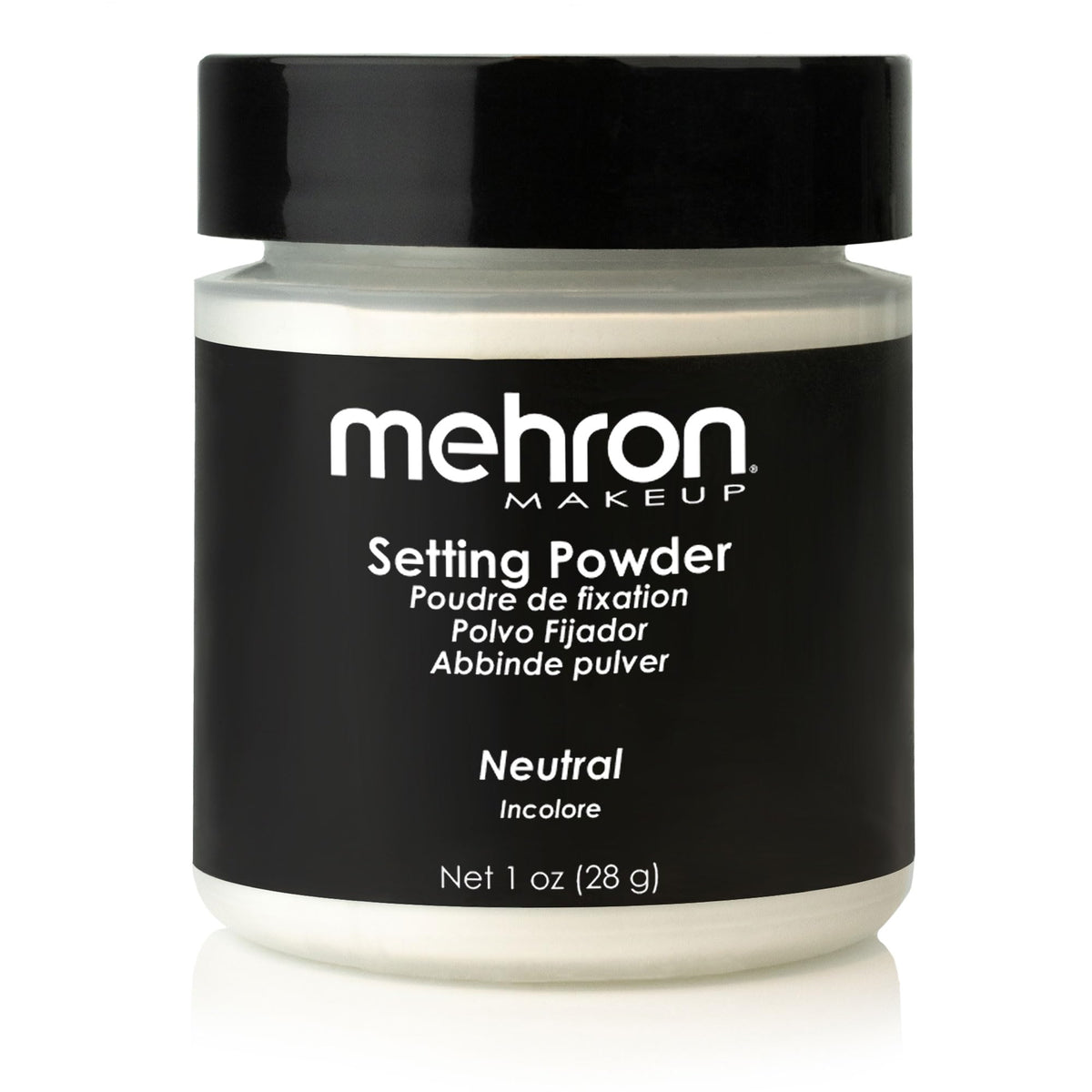 Mehron Makeup Setting Powder - Loose Neutral Powder For Halloween, 1 Oz (28 G)