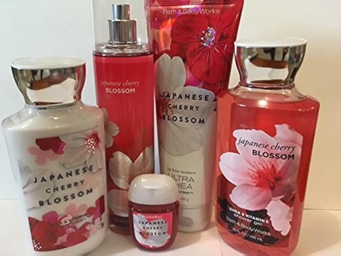 Bath & Body Works Japanese Cherry Blossom Lotion, Mist, Gel & Hand Sanitizer - 5 Count Set