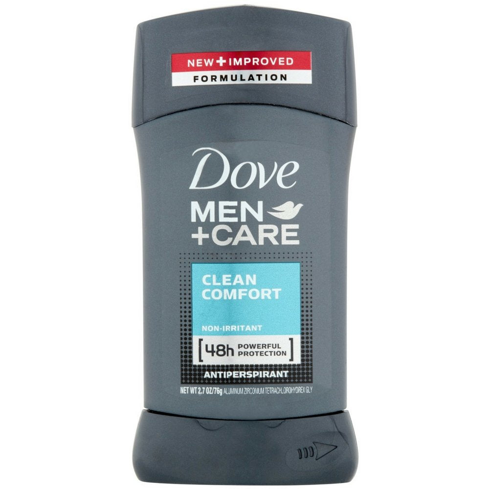 Dove Men+Care Antiperspirant Deodorant Stick, Clean Comfort, 2.7 Oz, Black