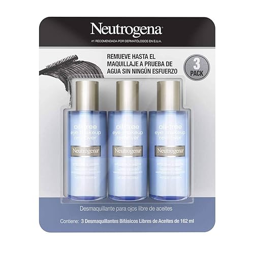 Neutrogena Oil-Free Eye Makeup Remover, 5.5 Fl Oz (Pack Of 3) - Gentle & Effective Clean