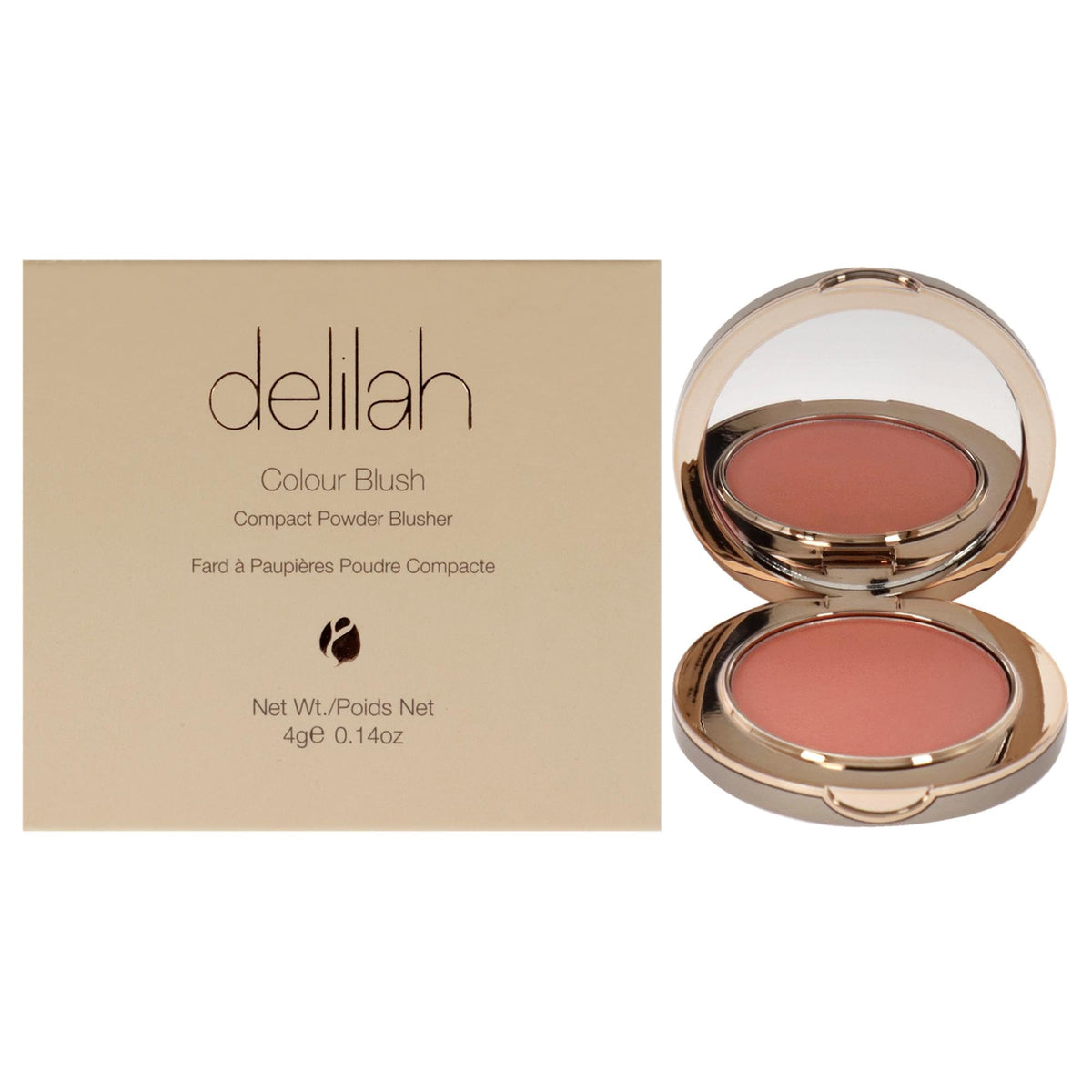 Delilah Clementine Compact Powder Blusher - Lightweight, Long-Wear, Paraben & Cruelty Free, 0.14 Oz