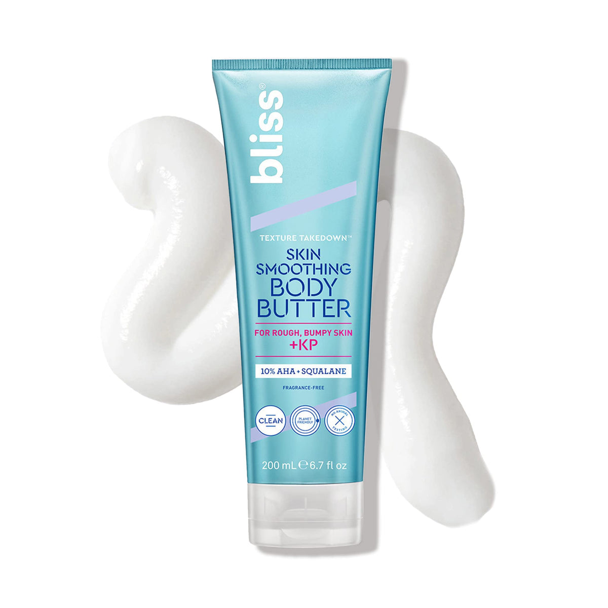 Bliss Body Butter - Smooths Rough, Bumpy Skin - 10% Aha, Squalane, Shea Butter - 6