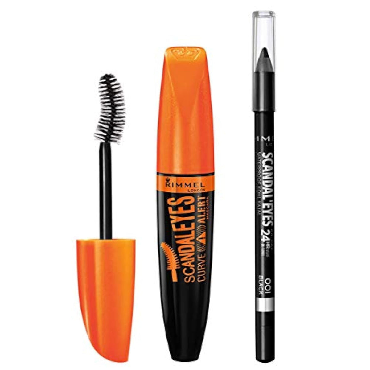 Rimmel Scandaleyes Curve Alert Mascara & Waterproof Kohl Kajal Liner Combo, 0.41 Fl Oz