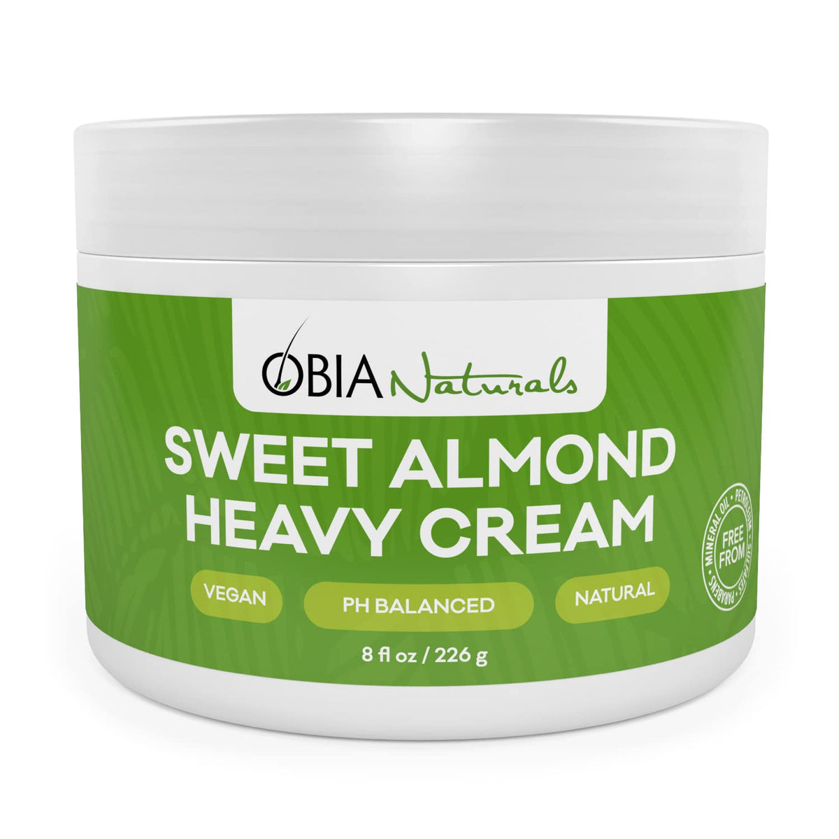 Obia Naturals Sweet Almond Heavy Cream, 8 Oz - Nourishing Moisturizer For Soft Skin