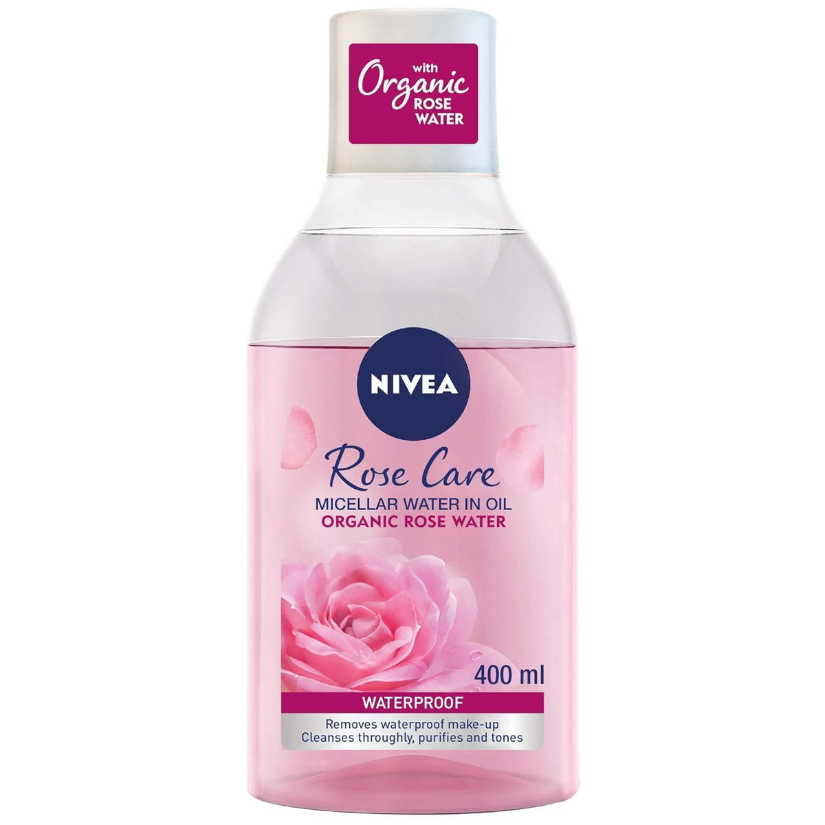 Nivea Micellar Cleansing Water With Rose, 400Ml - Skin Breathe, Gentle Makeup Remover