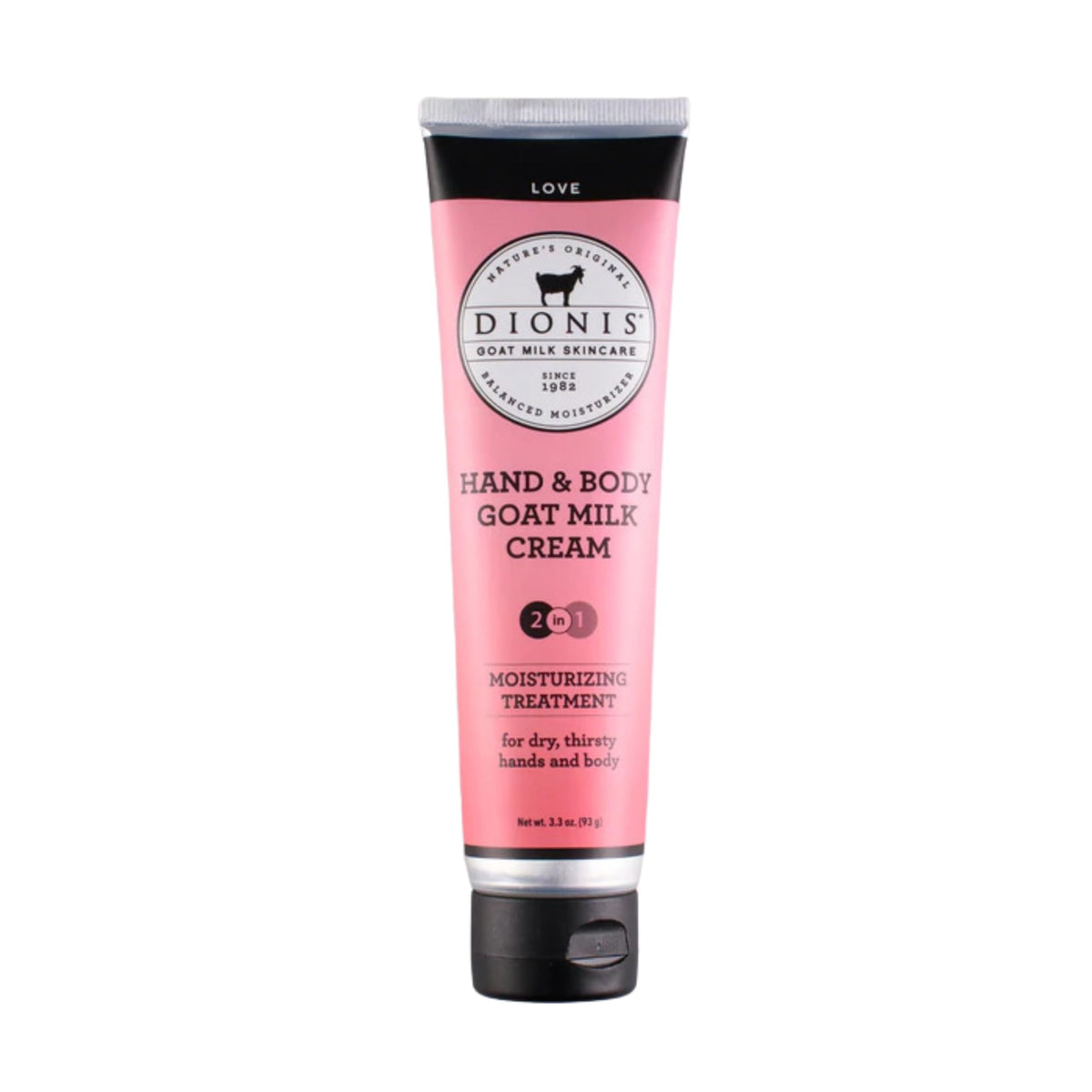 Dionis Goat Milk Hand & Body Cream, Love Scent, 3.3 Oz - Hydrating, Cruelty-Free,