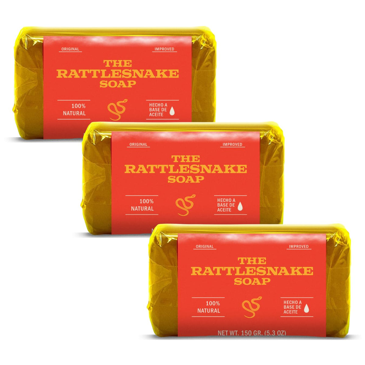 Yerbero Rattlesnake Soap - 3 Pack, 150G Each, Made In Mexico, 5.3 Oz