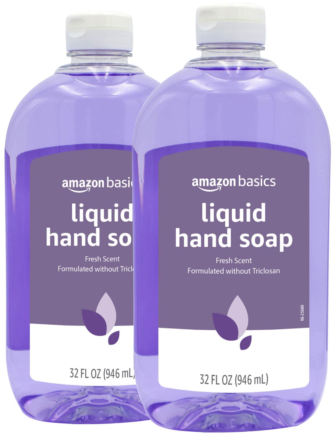 Amazon Basics Liquid Hand Soap, 32 Fl Oz (Pack Of 2), Fresh Scent, Blue