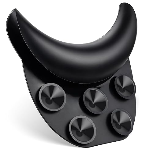 Noverlife Black Silicone Neck Rest Cushion With Suction Cups For Hair Washing Sink Support