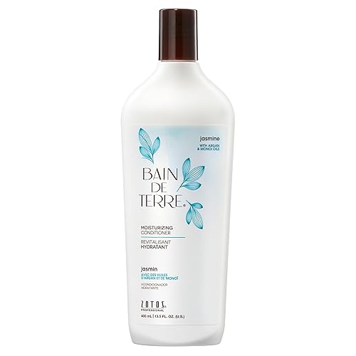 Bain De Terre Jasmine Moisturizing Conditioner With Argan & Monoi Oils, 13.5 Fl Oz, Vegan, Paraben