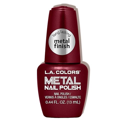 L.A. Colors Metal Nail Polish - Dynasty, 0.14 Fl Oz - Long-Lasting, Vibrant Color