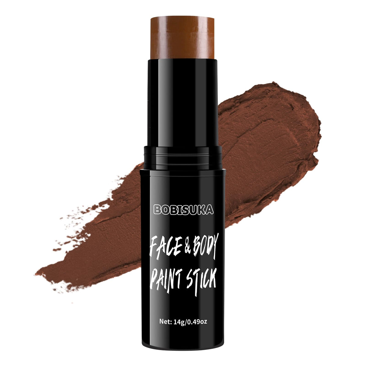 Bobisuka Brown Face Body Paint Stick - Quick Drying Foundation For Halloween, Cosplay, Sports