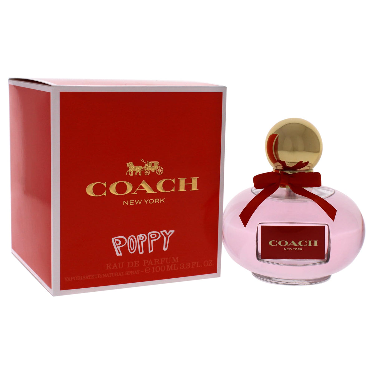 Coach Poppy Eau de Parfum Spray - 3.4 Fl Oz, Long Lasting Floral & Fruity Fragrance with Mandarin, Gardenia & Sandalwood Notes