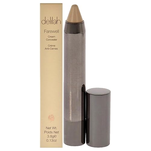 Delilah Farewell Cream Concealer, Linen - Full Coverage, Moisturizing, 0.13 Oz, Cruelty Free