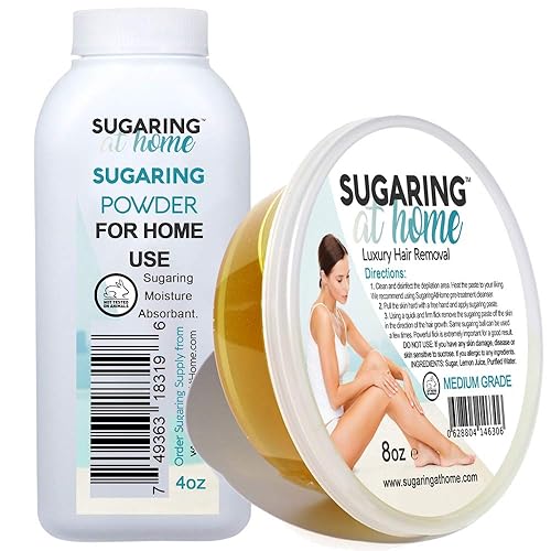 Sugaring Sugaring Paste Set For Bikini, Brazilian, Arms & Legs With Drying Powder - 3 Pack