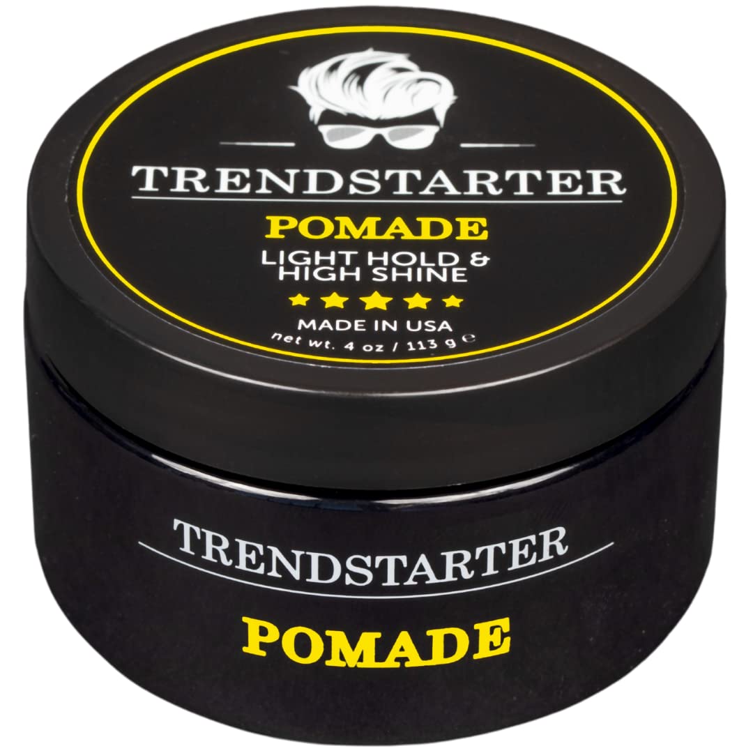 Trendstarter Classic Pomade 4Oz - Light Hold, High Shine, Water-Based Hair Styling Product