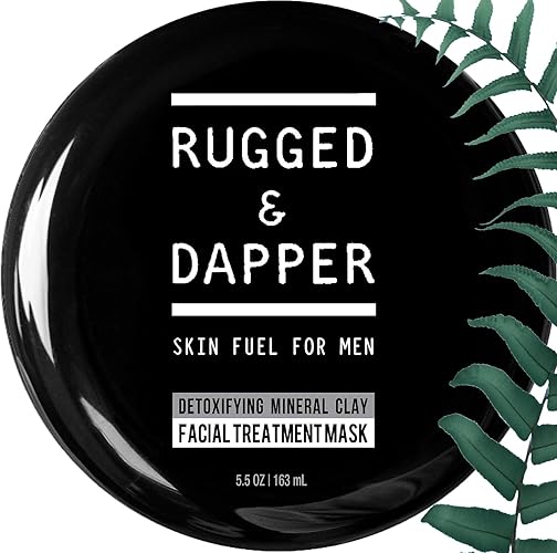 RUGGED & DAPPER Detox Mineral Clay Facial Mask - Natural Acne & Age Defense for Men, 5.5 Oz