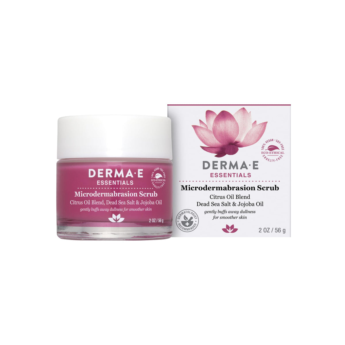 Derma E Microdermabrasion Scrub With Dead Sea Salt & Citrus Oils - Exfoliating 2Oz For Scars &