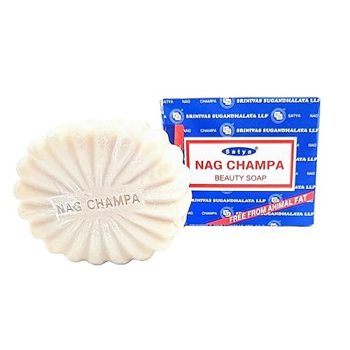 Nag Champa Natural Soap - Large 150g Bar by Satya Sai Baba - Aromatic Herbal Cleanser