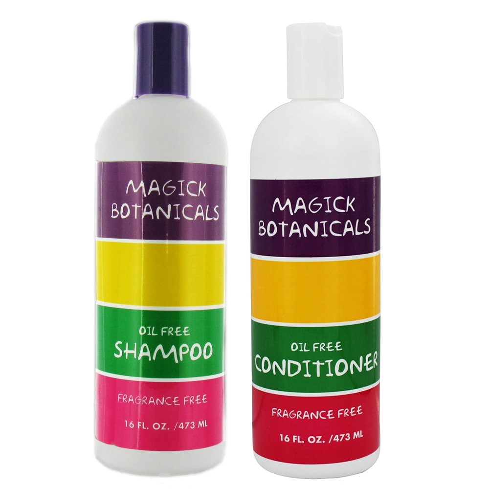 Magick Botanicals Oil Free & Fragrance Free Shampoo & Conditioner Bundle, 16 Oz Each