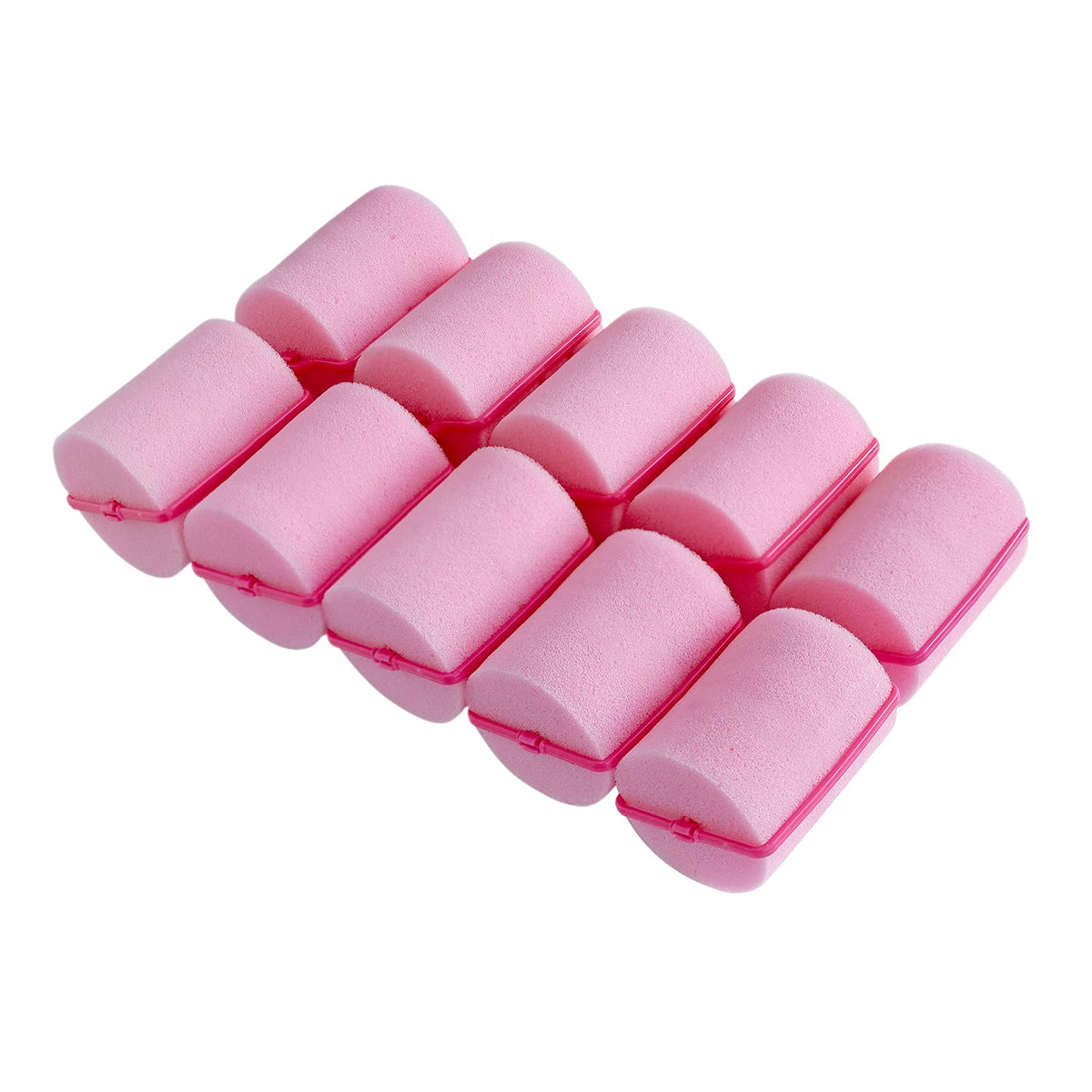 Amzpus 24 Foam Sponge Hair Rollers - Soft Pink Curlers For Comfortable Hair Styling, 2 Inch