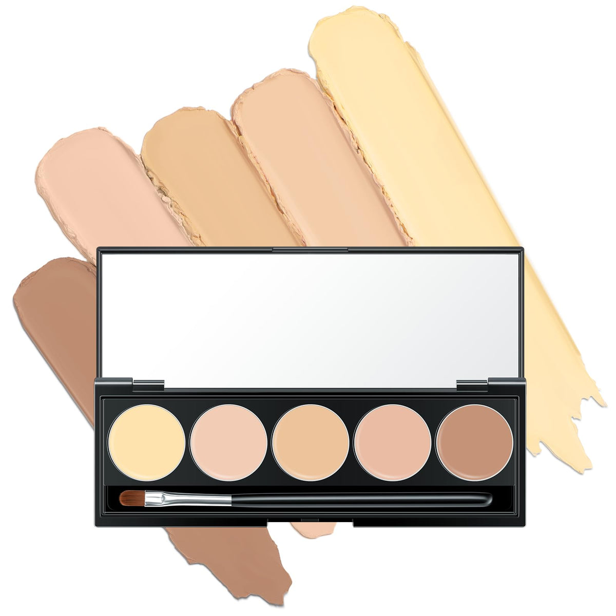 Falocutus 5 In 1 Waterproof Correcting Concealer Palette, Long Lasting, Natural Finish - #4