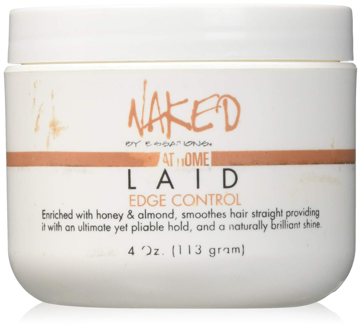 Naked By Essations Laid Edge Control - 4 Ounce Hair Styling Gel For Strong Hold And Shine