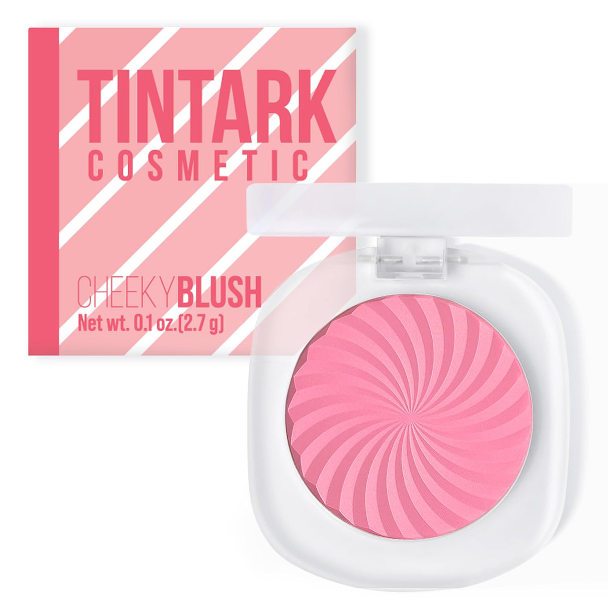 Tintark Cheeky Blush Compact, Talc-Free Matte Blusher, Vegan Mauve Pink 0.1 Oz