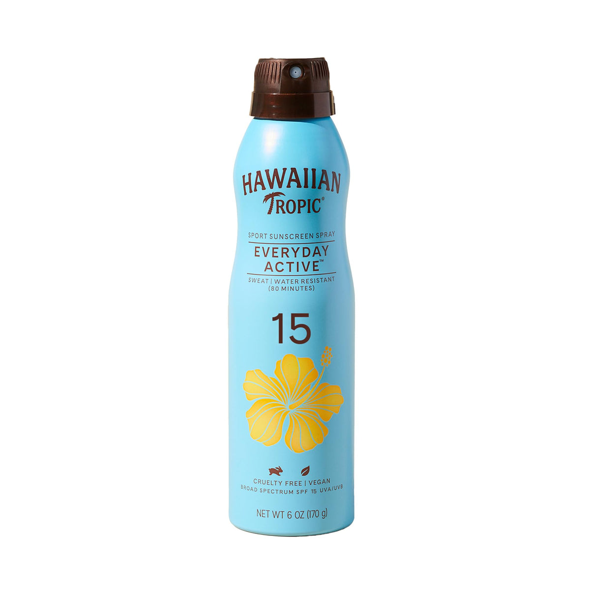 Hawaiian Tropic Spf 15 Clear Spray Sunscreen, 6Oz - Oxybenzone Free, Body Sunscreen Spray