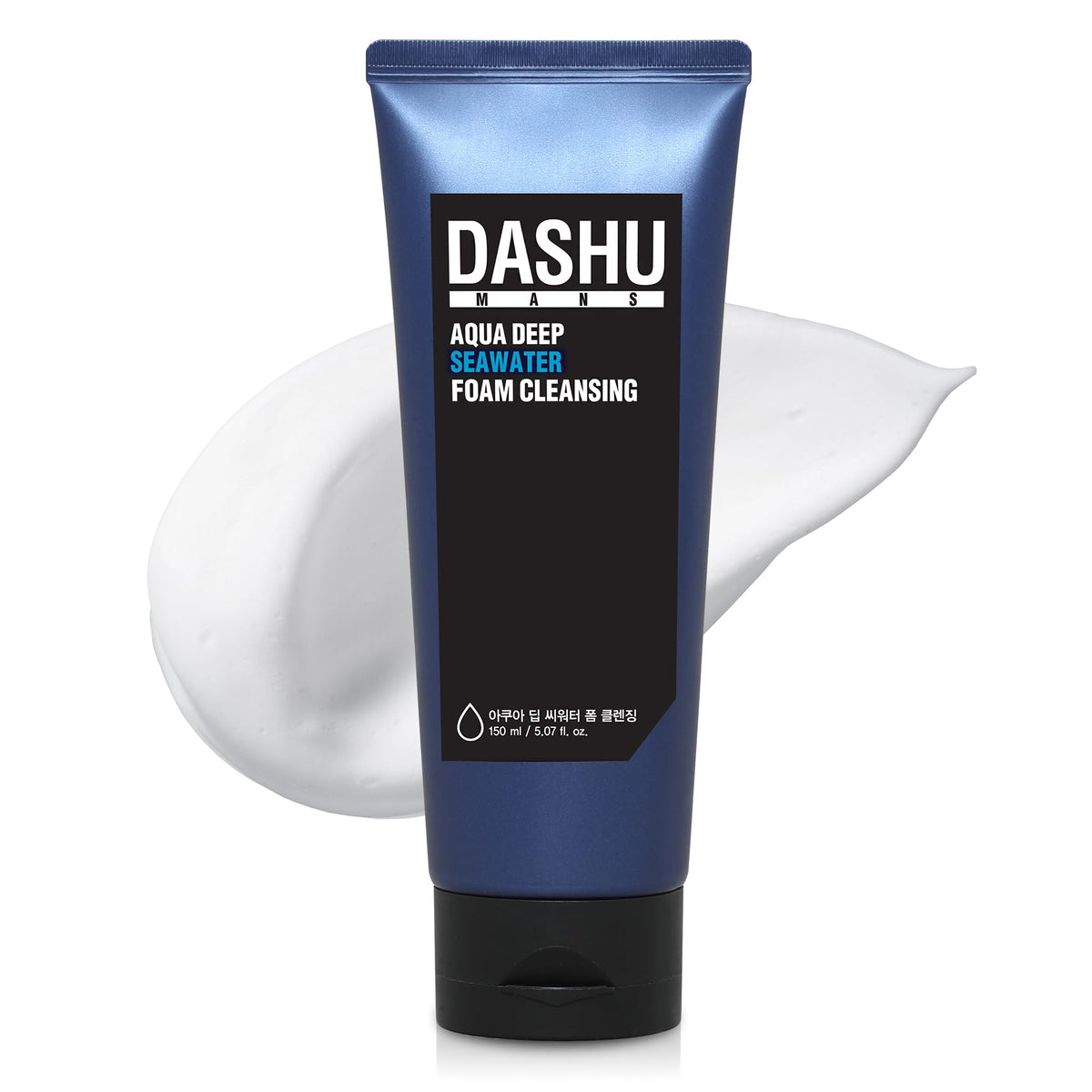 Dashu Aqua Deep Seawater Facial Cleansing Foam – Daily Wash, 5.07 Fl Oz, All Skin Types