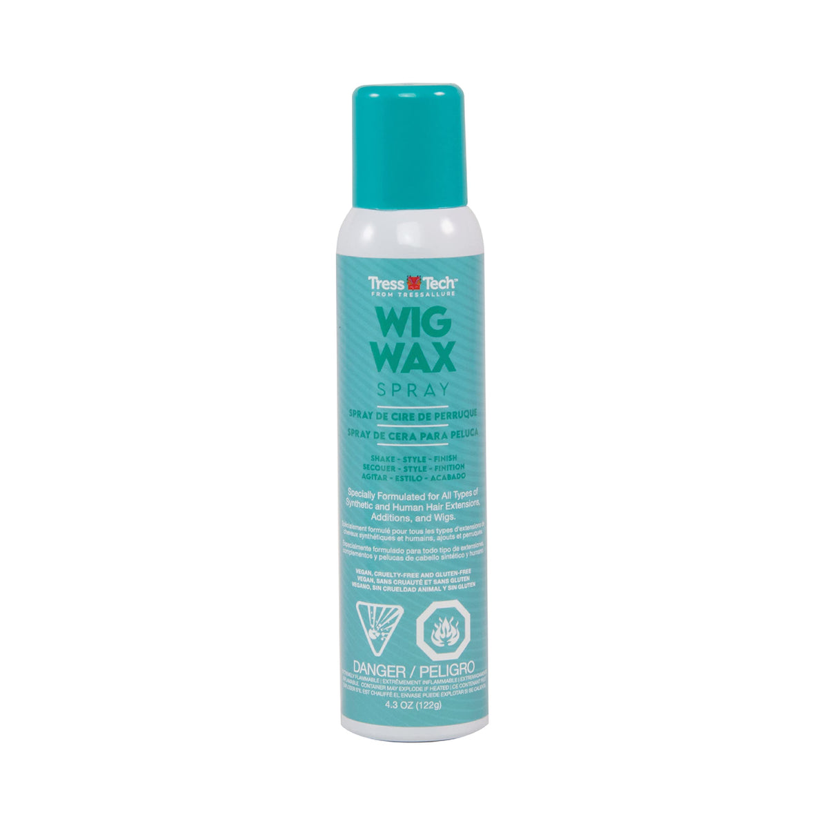 Tressallure Tresstech Dry Spray Wig Wax - Add Volume, Clear, 4.3 Fl. Oz. For All Hair