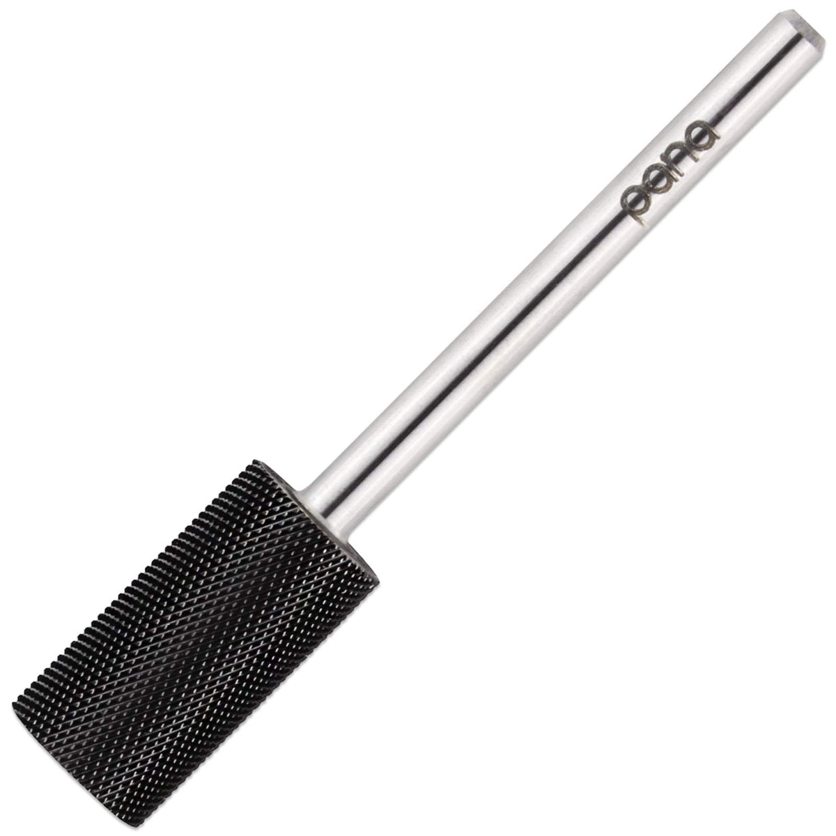 Pana Flat Top Large Barrel Nail Drill Bit - Dlc Black, Extra Fine For Acrylic & Gel Manicure