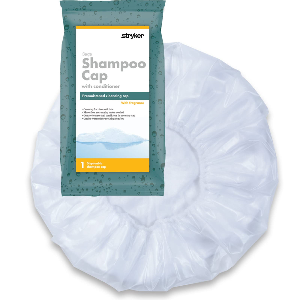 Sage Comfort Bath® Rinse-Free Shampoo Cap - Green, 1 Count, Perfect For Easy Hair Care