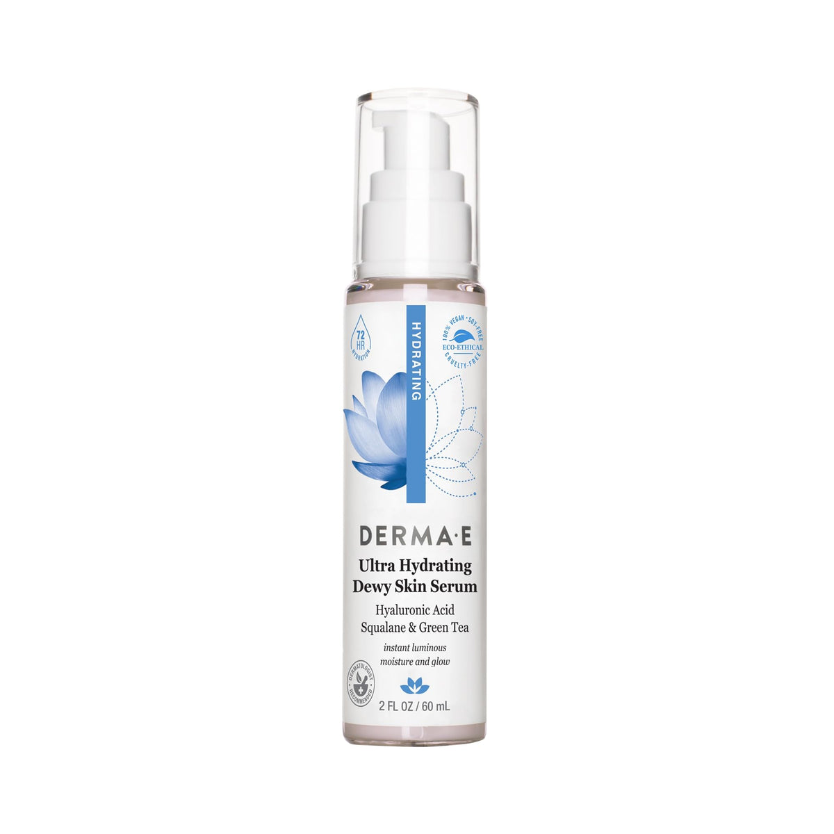 Derma E Ultra Hydrating Dewy Skin Serum With Squalane, Hyaluronic Acid & Ceramides, 2 Oz