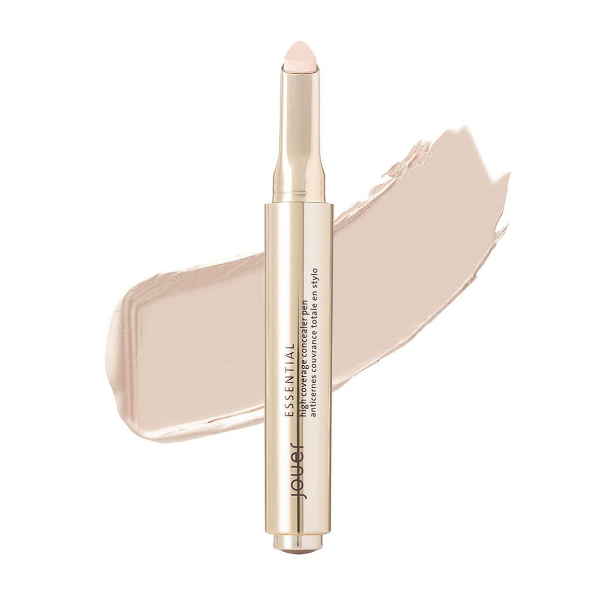 Jouer Essential High Coverage Concealer Pen - Snow, Cream Concealer For Dark Circles & Contour