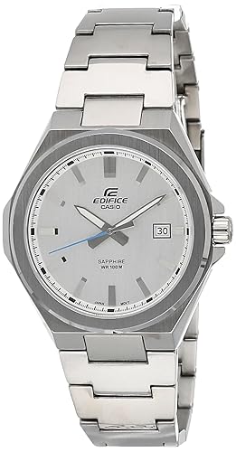 Casio Edifice Men'S Silver Quartz Watch With Date Indicator & Sapphire Crystal Efb-108D-7Av