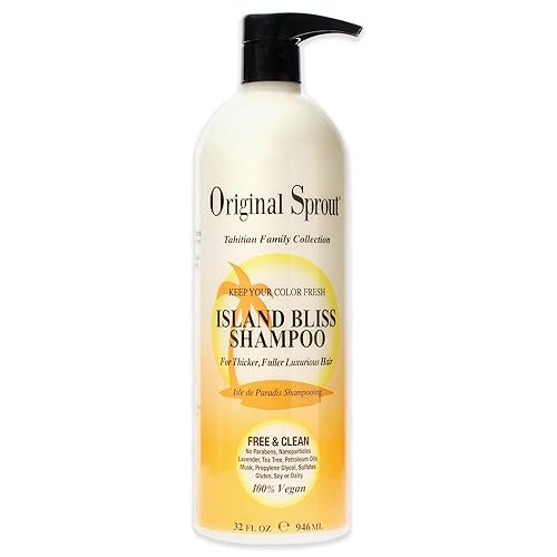 Original Sprout Island Bliss Shampoo - Sulfate-Free Vegan Hair Care, 33 Fl Oz