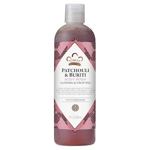 Nubian Heritage Body Wash, Patchouli & Buriti With Aloe Vera & Rosehip Oil, 13 Fl Oz