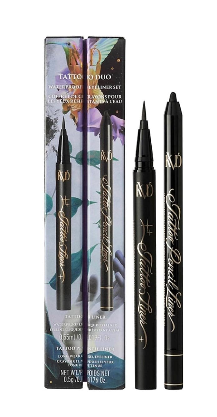 Kvd Beauty Tattoo Duo Waterproof Vegan Eyeliner Set - Trooper Black, 1 Count