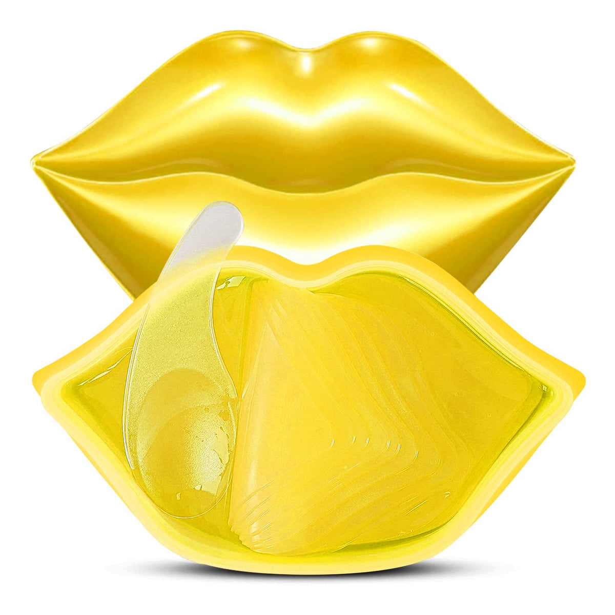 Charm Kiss 20Pcs Golden Moisturizing Lip Mask - Reduces Lines & Restores Lip Moisture