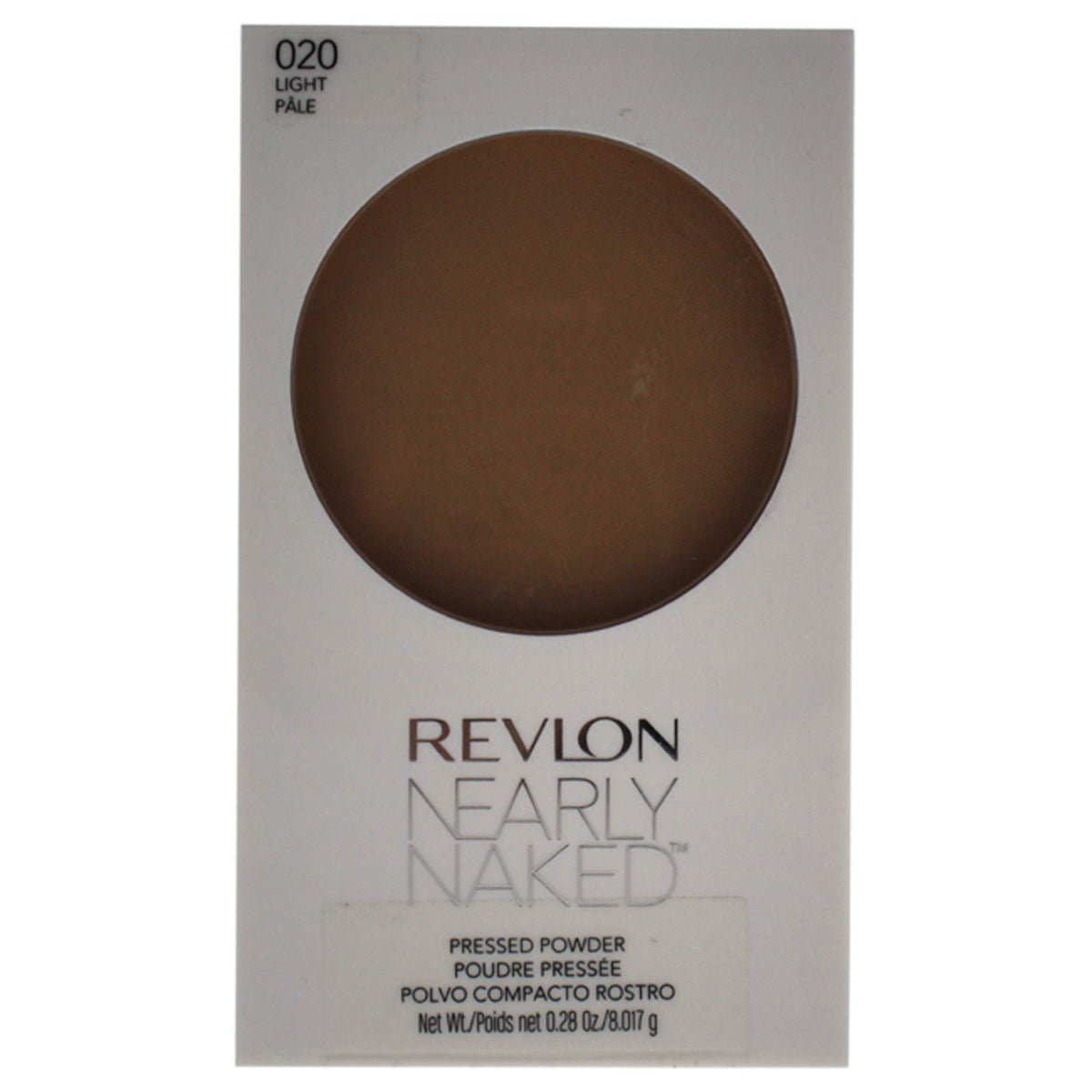 Revlon Nearly Naked Pressed Powder, Light - 0.28 Oz, Lightweight Finishing Powder